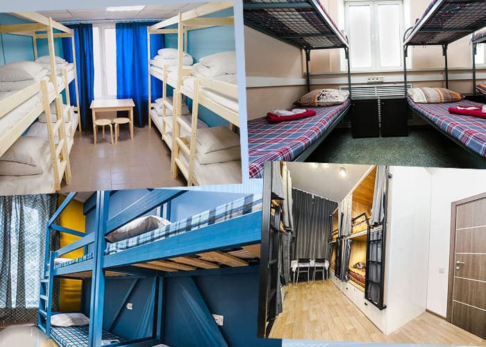 Некоторые фото недорогих московских общежитий и хостелов